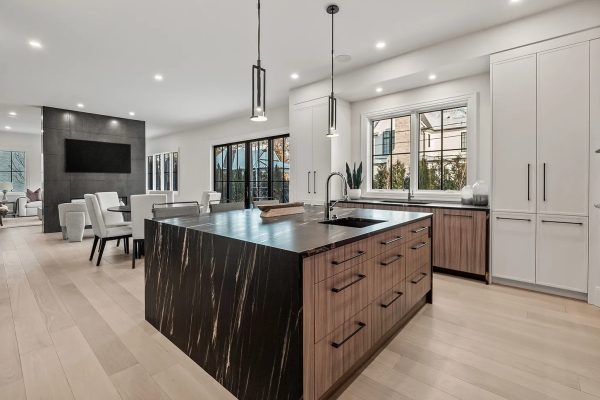 a room with a wood floor