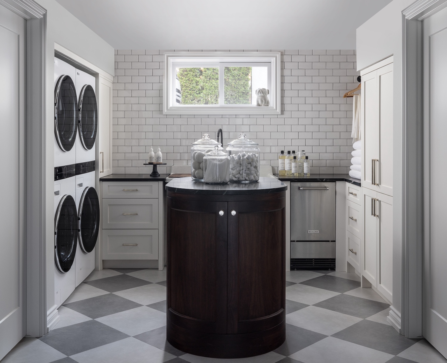 a kitchen with a sink and a window